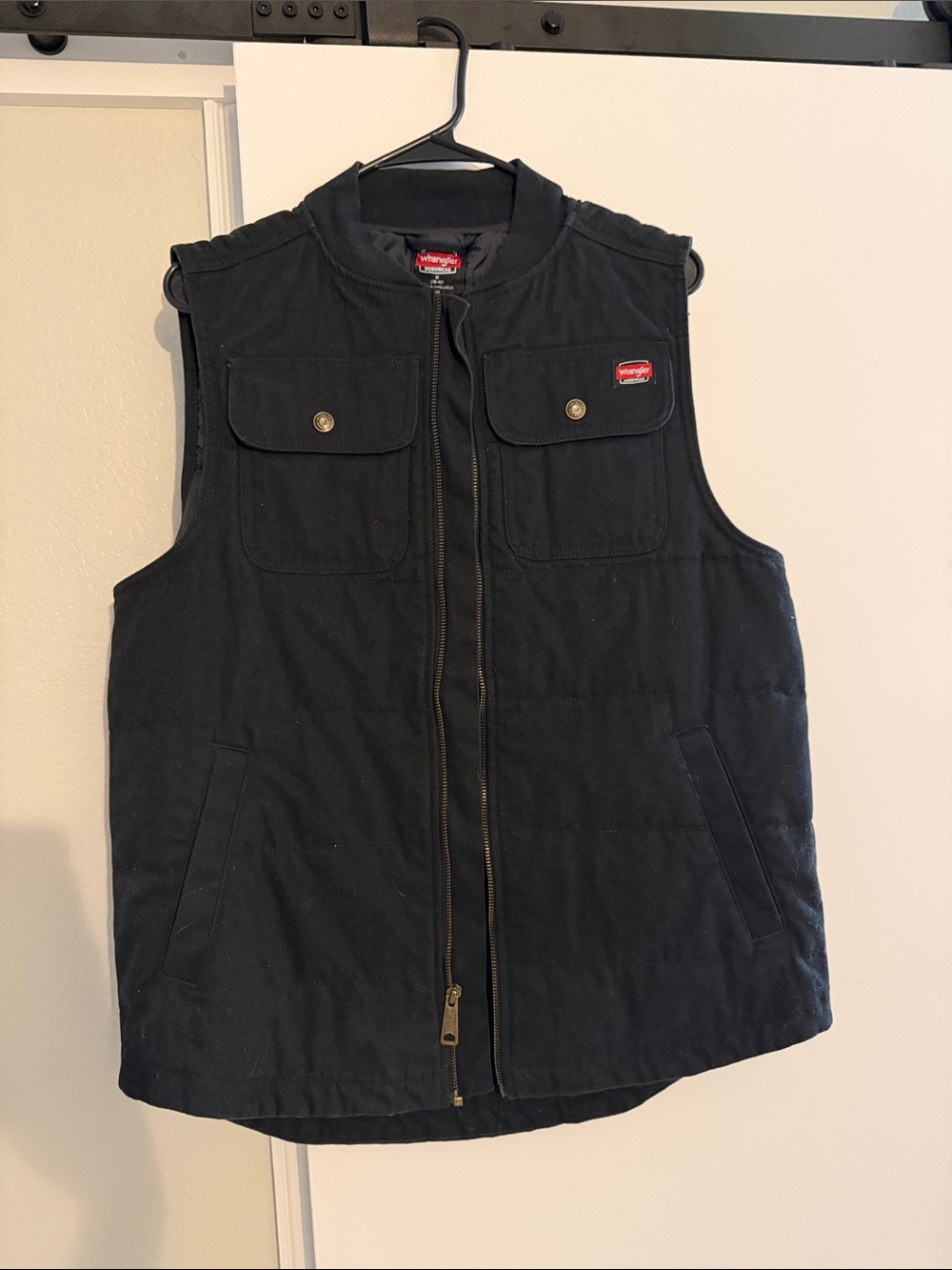 Wrangler Black Quilted Workwear Vest